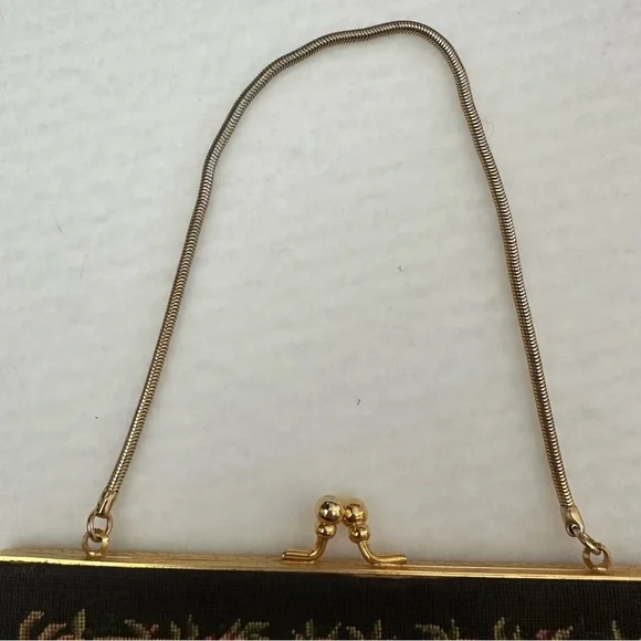 Vintage Micro Petit Point Floral Kiss Lock Hand Bag - Picture 13 of 13